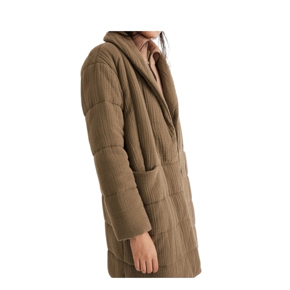 Madewell Light-spun Dumont Quilted Oversized Fit Olive/Green Jacket Size Small - Picture 7 of 16